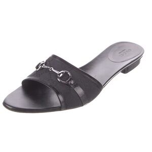 Gucci Leather Trim Flats with Horsebit